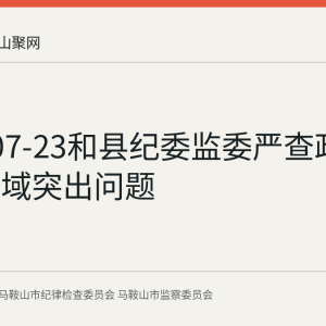 2026-07-23和县纪委监委严查政府采购领域突出问题