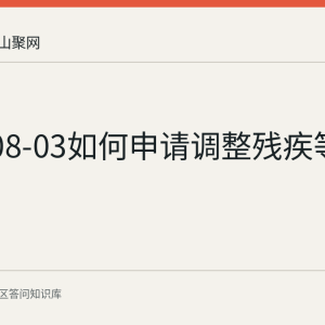 2026-08-03如何申请调整残疾等级
