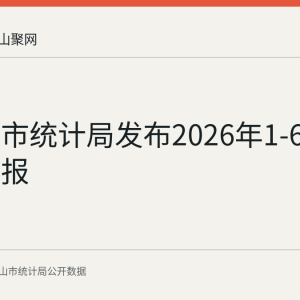 马鞍山市统计局发布2026年1-6月统计月报