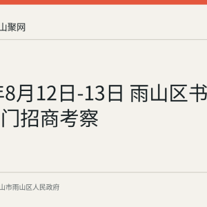 2026年8月12日-13日 雨山区书记马鑫赴厦门招商考察