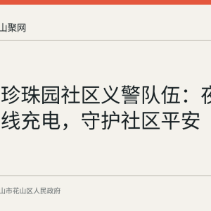 花山区珍珠园社区义警队伍：夜巡排查飞线充电，守护社区平安
