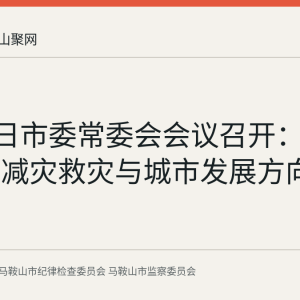 8月21日市委常委会会议召开：聚焦防灾减灾救灾与城市发展方向