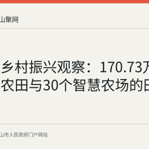马鞍山乡村振兴观察：170.73万亩高标准农田与30个智慧农场的田野之变