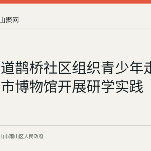 安民街道鹊桥社区组织青少年走进马鞍山市博物馆开展研学实践