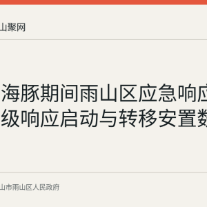 台风白海豚期间雨山区应急响应情况：四级响应启动与转移安置数据回顾