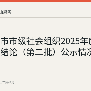 马鞍山市市级社会组织2025年度检查拟定结论（第二批）公示情况记录