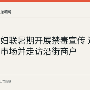 仙踪镇妇联暑期开展禁毒宣传 进村入集贸市场并走访沿街商户