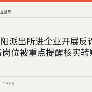 博望丹阳派出所进企业开展反诈宣传 财务岗位被重点提醒核实转账指令