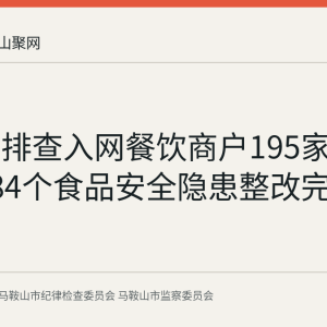 博望区排查入网餐饮商户195家次 推动384个食品安全隐患整改完成