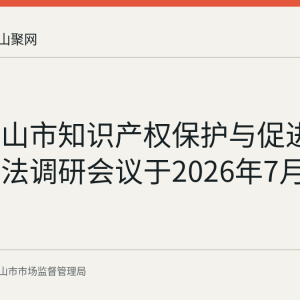 《马鞍山市知识产权保护与促进条例》立法调研会议于2026年7月16日召开