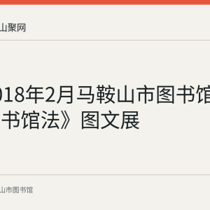 回顾2018年2月马鞍山市图书馆《公共图书馆法》图文展