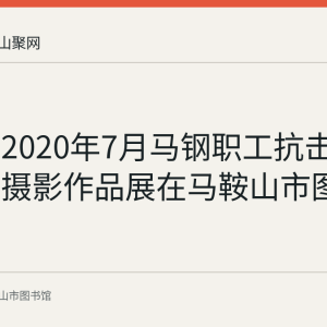 回顾：2020年7月马钢职工抗击疫情书画摄影作品展在马鞍山市图书馆举行