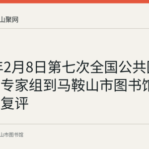 2023年2月8日第七次全国公共图书馆评估专家组到马鞍山市图书馆开展实地复评