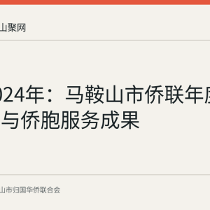 回顾2024年：马鞍山市侨联年度工作盘点与侨胞服务成果