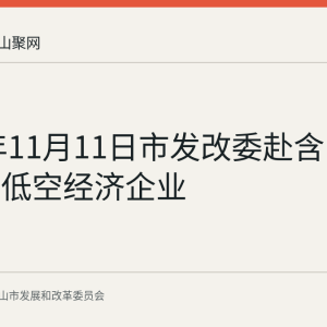 2025年11月11日市发改委赴含山走访两家低空经济企业