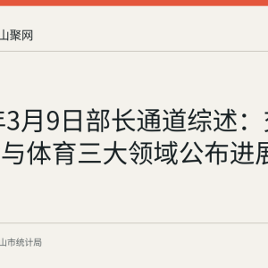 2026年3月9日部长通道综述：交通、粮食与体育三大领域公布进展与规划