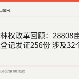 含山县林权改革回顾：28808亩林地完成登记发证256份 涉及32个行政村