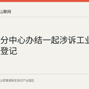 郑蒲港分中心办结一起涉诉工业用地转移登记