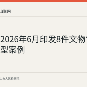 最高检2026年6月印发8件文物司法保护典型案例