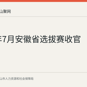 2026年7月安徽省选拔赛收官