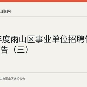 2026年度雨山区事业单位招聘体检结果公告（三）