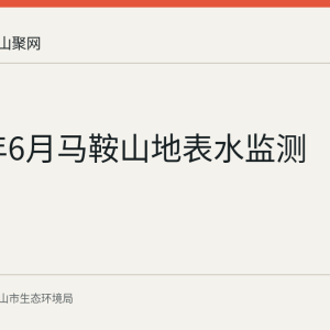 2026年6月马鞍山地表水监测