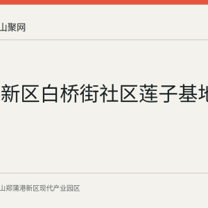 郑蒲港新区白桥街社区莲子基地回顾