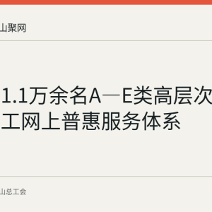 马鞍山1.1万余名A—E类高层次人才纳入职工网上普惠服务体系