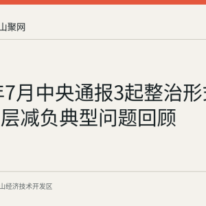 2026年7月中央通报3起整治形式主义为基层减负典型问题回顾