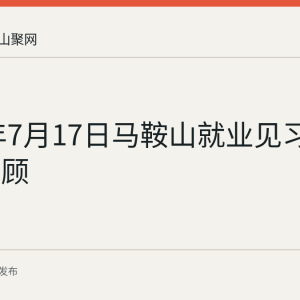 2026年7月17日马鞍山就业见习对接会回顾