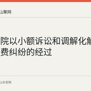 博望法院以小额诉讼和调解化解批量物业费纠纷的经过