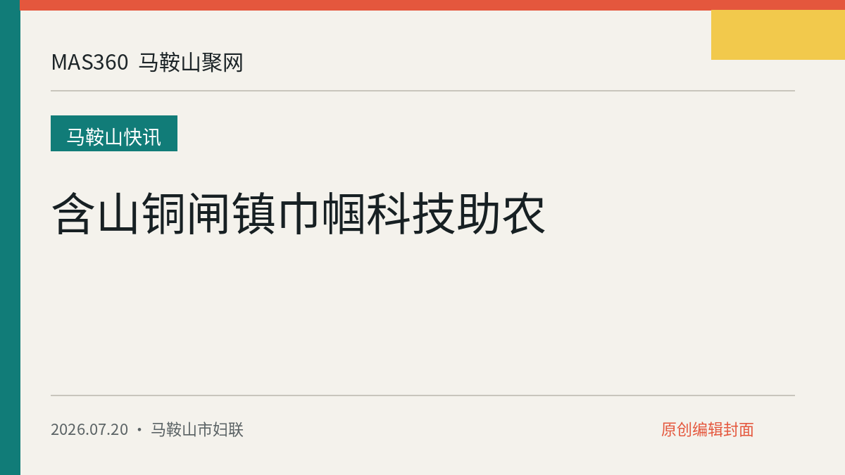 含山铜闸镇巾帼科技助农