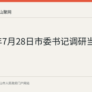 2026年7月28日市委书记调研当涂花山区