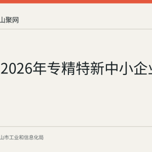 马鞍山2026年专精特新中小企业认定复核