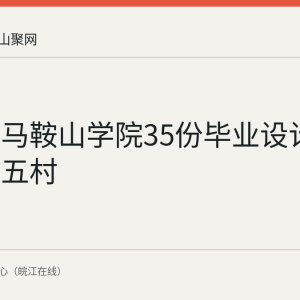 回顾：马鞍山学院35份毕业设计扎根当涂五村