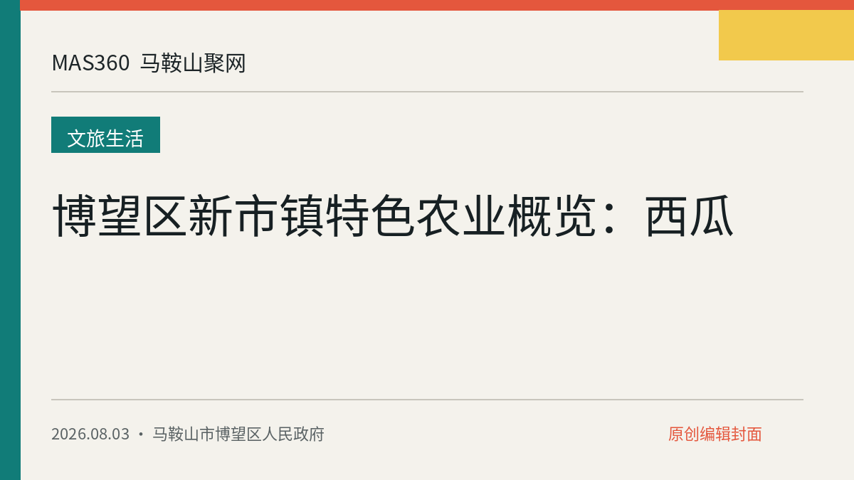 博望区新市镇特色农业概览：西瓜