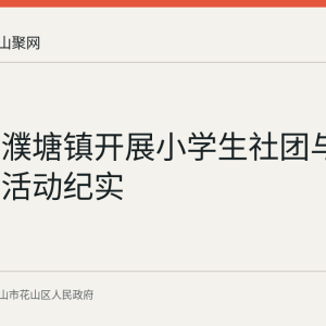 花山区濮塘镇开展小学生社团与特色教育活动纪实