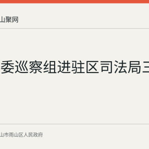 雨山区委巡察组进驻区司法局三个月