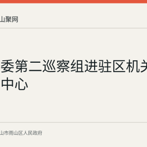 雨山区委第二巡察组进驻区机关事务管理中心