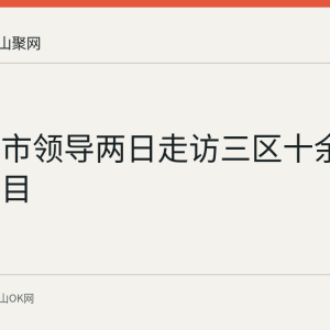 马鞍山市领导两日走访三区十余个产业项目