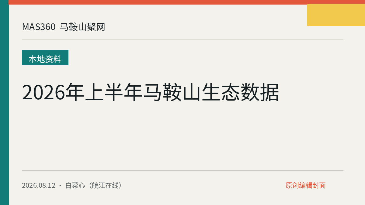 2026年上半年马鞍山生态数据