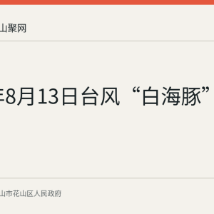 2026年8月13日台风“白海豚”