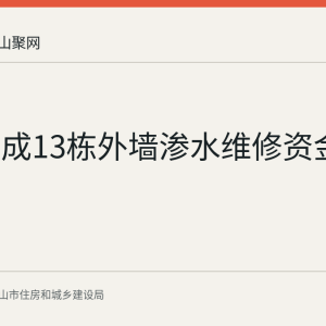 泰和天成13栋外墙渗水维修资金使用公示