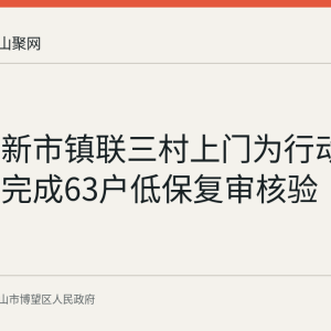 博望区新市镇联三村上门为行动不便老人完成63户低保复审核验