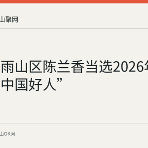 马鞍山雨山区陈兰香当选2026年第二批“中国好人”