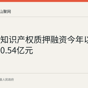 含山县知识产权质押融资今年以来落地超0.54亿元