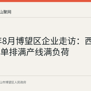 2026年8月博望区企业走访：西顿科技订单排满产线满负荷