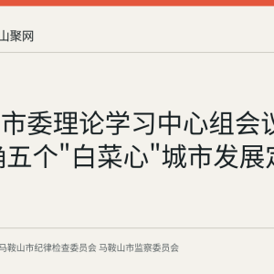 马鞍山市委理论学习中心组会议召开 明确五个