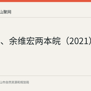 陈先举、余维宏两本皖（2021）